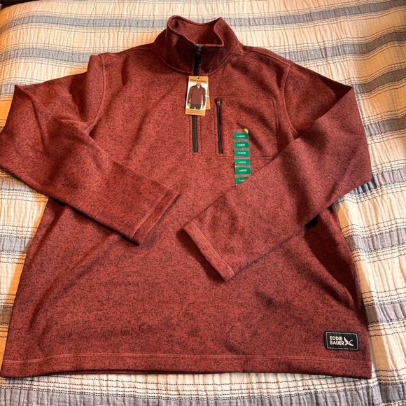 Eddie Bauer Performance Qtr Zip Sweater Fleece Pullover - Picture 1 of 5